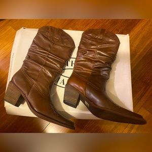 Steve Madden brown cowboy boots brand new size 6.5